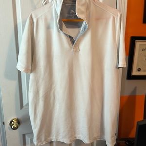 Men’s Tommy Bahama Large Plain White Light Polo